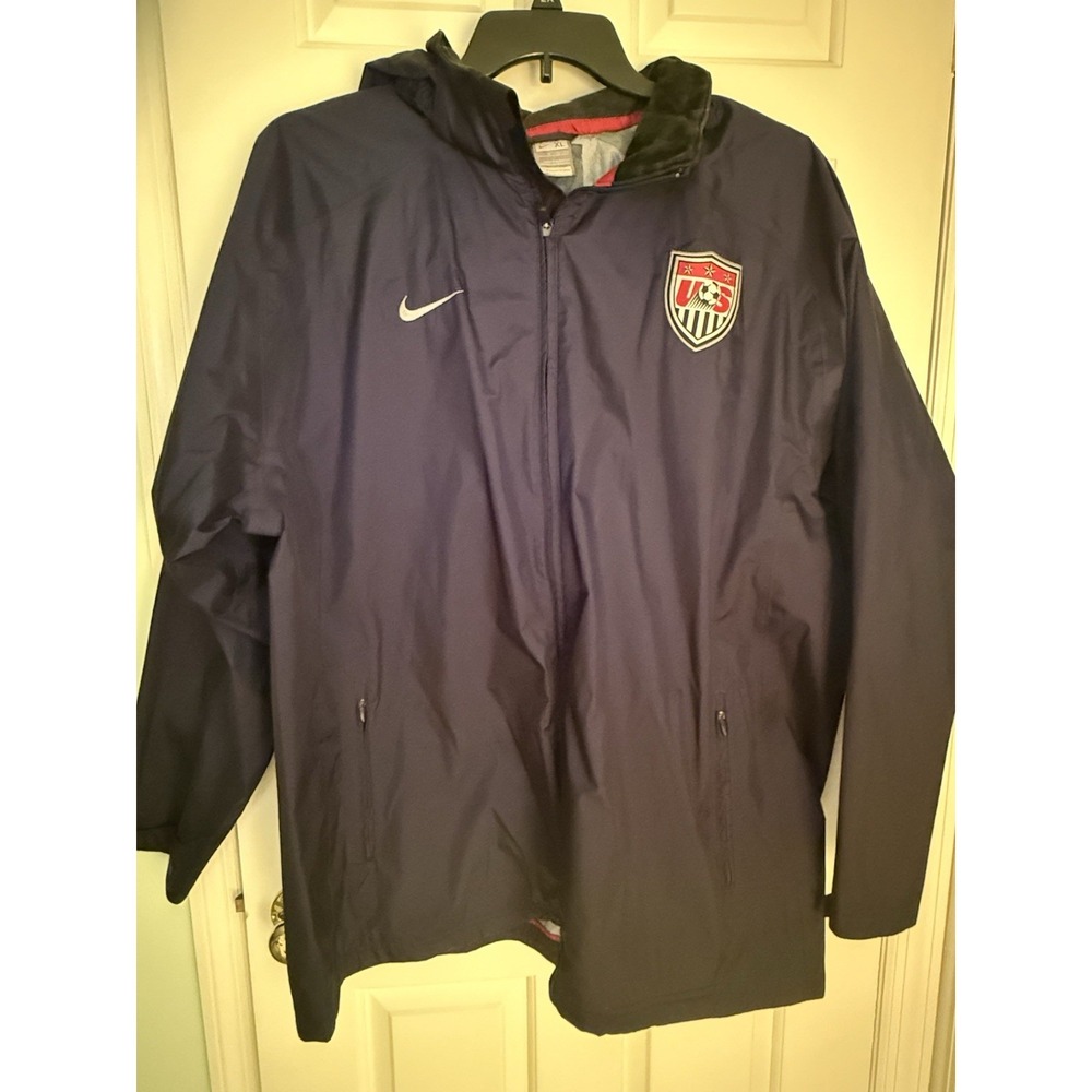 Nike Fitstorm Team USA Soccer Navy Fullzip Hooded Jacket size XL